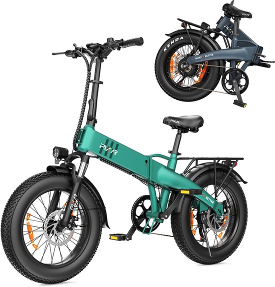 20x4.0" Elektrische Fiets- Verwijderbare batterij 48V 15Ah -Actieradius 100km - Motor 250W - Shimano 7 versnellingen - 20 Inch opvouwbare City Commuter E-Bike - Elektrische vouwfietsen - Groente