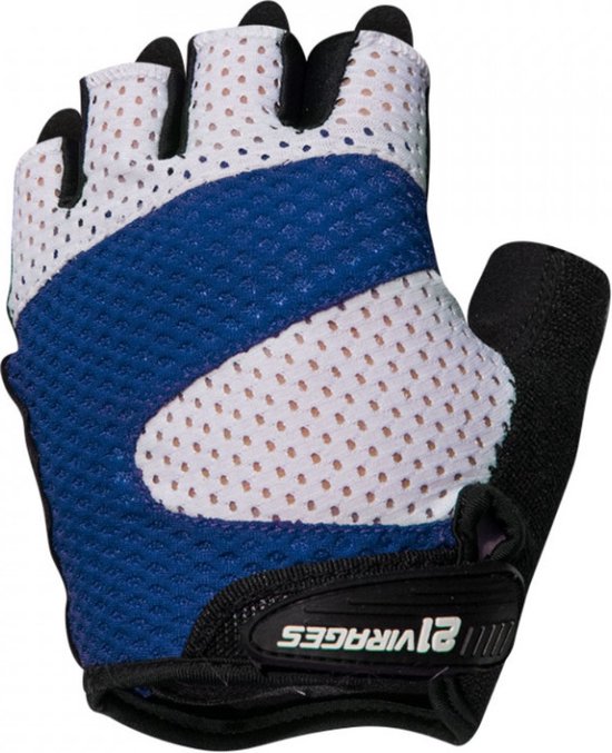 21Virages fietshandschoenen zomer unisex Blauw Wit / Summer cycling glove Airflow Blue white - L van 21Virages