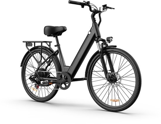 26" Elektrische Fiets - 48V 10.4Ah Uitneembare Accu250W Motor - Actieradius 80-100km - Stadsfiets voor Dames en Heren- Mechanische Schijfremmen - Zwart