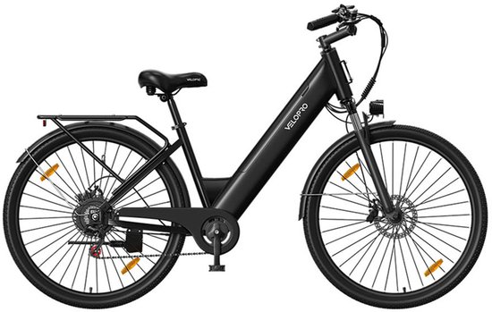 28 inch Elektrische Fiets - 250W Motor - 36V 13Ah Accu - Bereik tot 80km - Shimano 7-Snelheden - Max 25km/u - Verende Voorvork -Elektrische stadsfietsen -28 Inch E-bike - Zwart