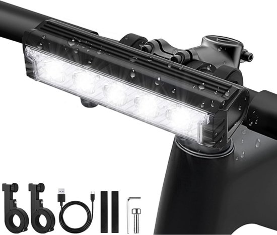 2800 Lumen E-bike Koplamp - Fietslicht - Bike light - 5 LED - 5 Standen - 6400mAh - IPX5 Waterdicht-Voorlicht MTB & Racefiets Verlichting