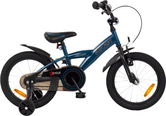 2Cycle Biker kinderfiets 16 inch (4 tot 6 jaar) voor jongens blauw van 2Cycle