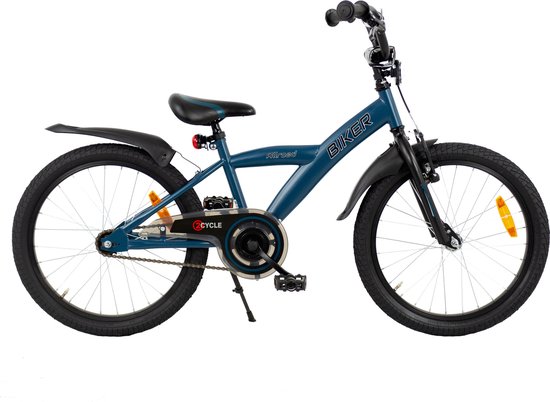 2Cycle Biker kinderfiets 20 inch (6 tot 8 jaar) voor jongens blauw