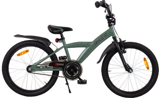 2Cycle Biker kinderfiets 20 inch (6 tot 8 jaar) voor jongens groen van 2Cycle