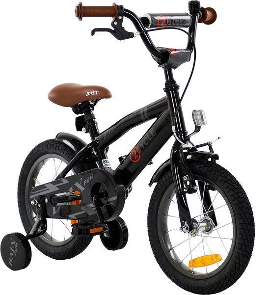 2Cycle BMX-Fun - Kinderfiets - 14 inch - Zwart - Jongensfiets - 14 inch fiets van Merkloos