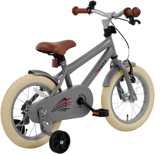 2Cycle BMX kinderfiets 14 inch (3 tot 5 jaar) voor jongens mat-grijs van 2Cycle