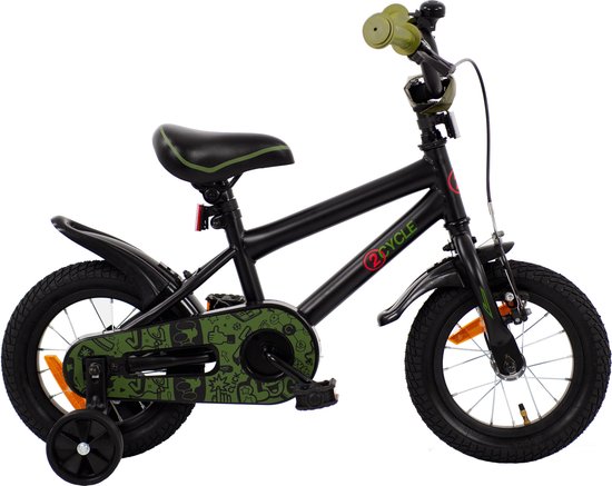 2Cycle BMX - Zwart-Groen - Jongensfiets 2 tot 4 jaar van $