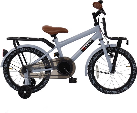 2Cycle Cargo - 16 inch - Kinderfiets - Grijs van 2Cycle