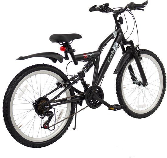 2Cycle Cobra MTB - 24 inch - 18-speed - Mat-Zwart van 2Cycle