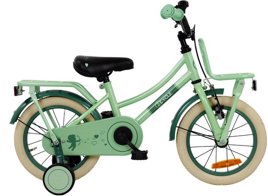 2Cycle Cupido kinderfiets 14 inch (3 tot 5 jaar) voor meisjes mintgroen van 2Cycle