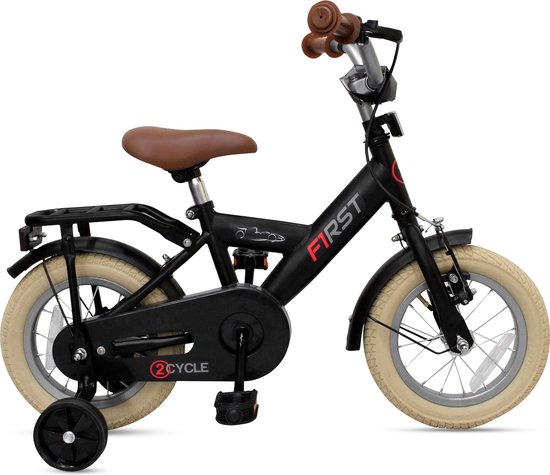2Cycle First Kinderfiets - 12 inch - Zwart - 2 tot 4 jaar van 2Cycle
