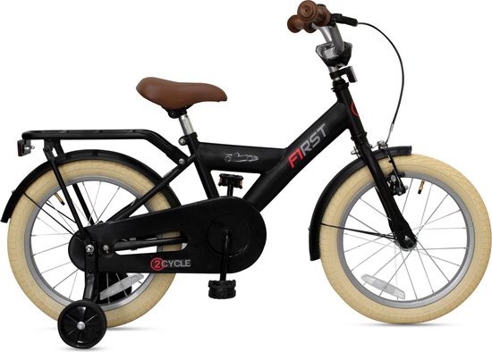 2Cycle First kinderfiets 16 inch (4 tot 6 jaar) voor jongens zwart van Merkloos