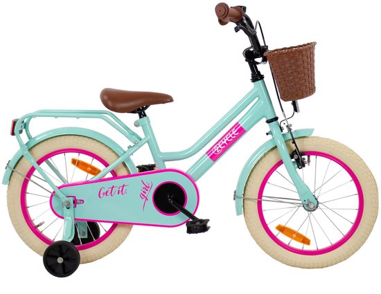 2Cycle Get It Girl - 16 inch (4 tot 6 jaar) voor meisjes - Kinderfiets - Turquoise van 2Cycle