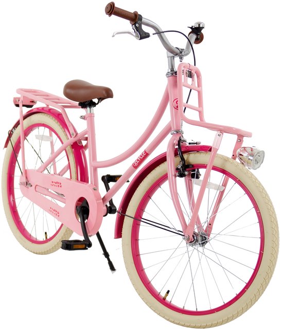 2Cycle Meisjes Transportfiets 22 inch (7-9 jaar) – Roze – Trendy Schoolfiets