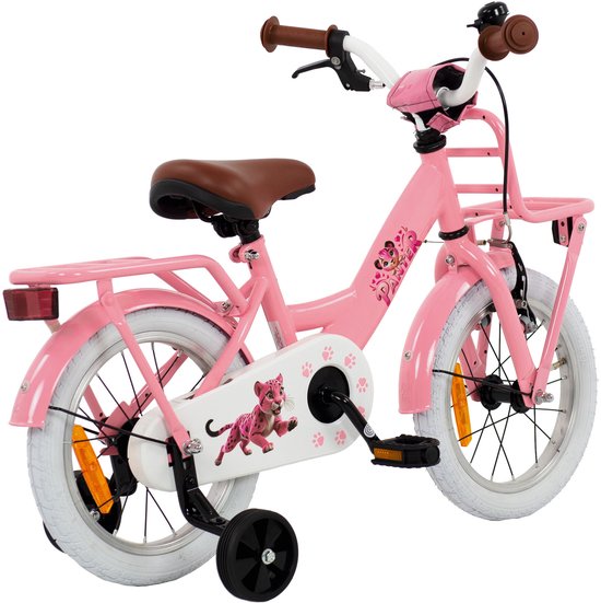 2Cycle Panter 14 inch kinderfiets (3 tot 5 jaar) voor meisjes roze van Merkloos