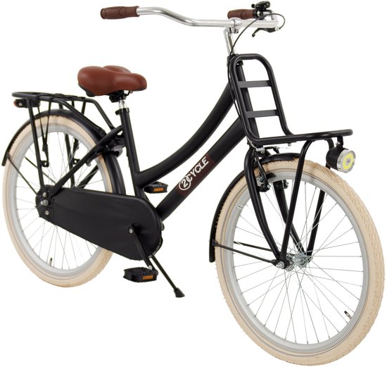 2Cycle Premium Transportfiets kinderfiets 24 inch (8 tot 10 jaar) voor Meisjes Zwart