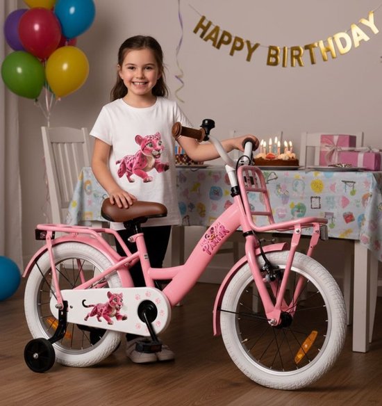 2Cycle Roze Panter 16 inch (4 tot 6 jaar) voor meisjes roze van Merkloos