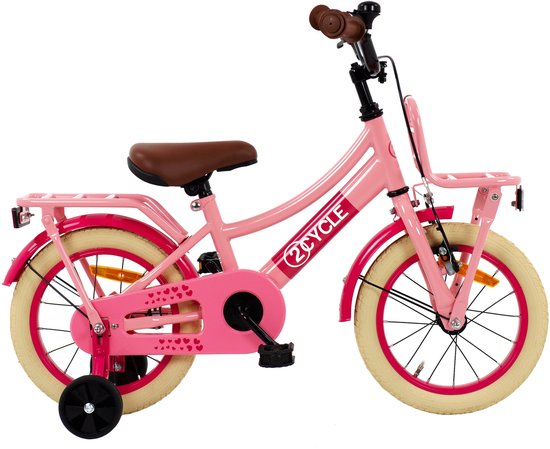 2Cycle Transportfiets 14 inch (3 tot 5 jaar) voor meisjes roze van 2Cycle