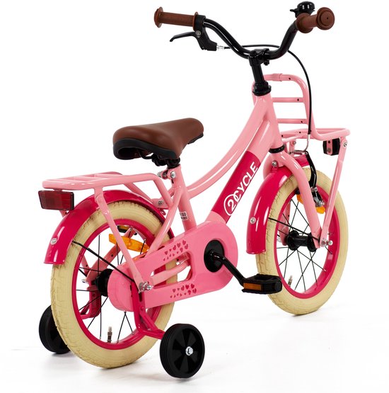 2Cycle Transportfiets 16 inch (4 tot 6 jaar) voor meisjes roze van Merkloos