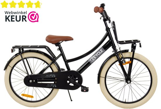 2Cycle Transportfiets 20 inch (6 tot 8 jaar) voor meisjes zwart van Merkloos