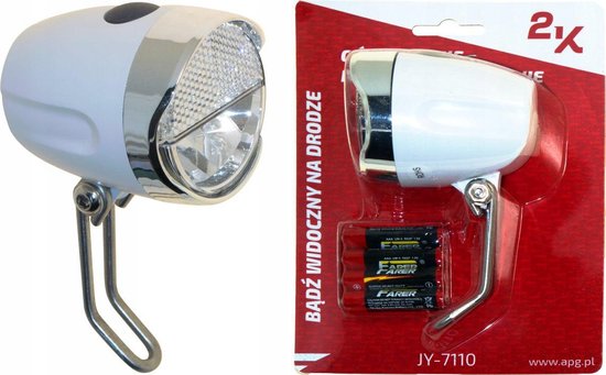 2K - Fietsverlichting - 1W LED - Zichtbaarheid - Wit