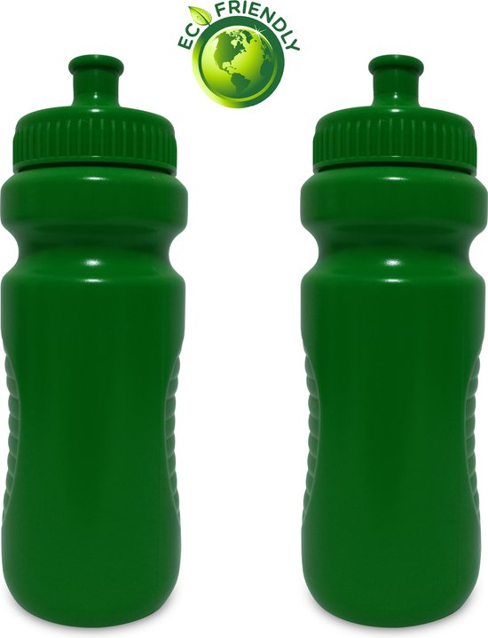 2x 700ml Waterfles groen - Drinkflessen volwassenen/kinderen van $