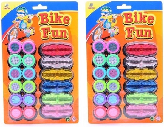 2x Spaakreflectoren Bike Fun - Fiets accessoires voor kinderen - Reflectoren van Bike Fun