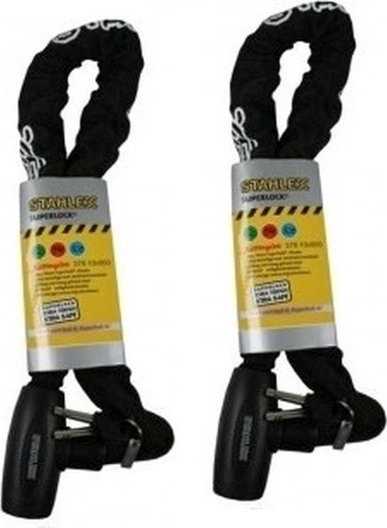 2x Stevige scootersloten / motorslot 10 x 900 mm - Slot geschikt voor fiets / brommer / snorfiets van Lizaho.