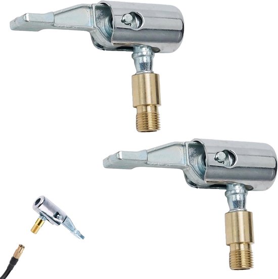 2x Universele Bandenpomp Adapter Luchtpomp Clip voor Auto, Fiets en Motor