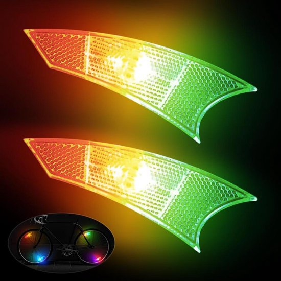 2x Waterdichte Fiets Wiel Velg Verlichting - 3 Modi LED Spaaklamp voor Veiligheid
