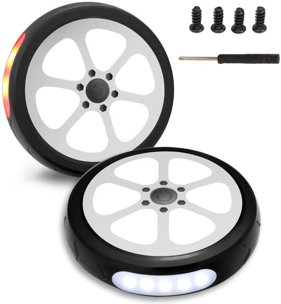 2x Waterdichte fietslamp - Kinderwagen Licht - IP65 Waterdicht - Verlichting buggy - Buggyverlichting - Superfelle fietsverlichting - koplamp -Kinderwagenverlichting - lamp voor op de kinderwagen - AA-batterij - 3 lichtmodi - Voor Fiets, Step, Buggy