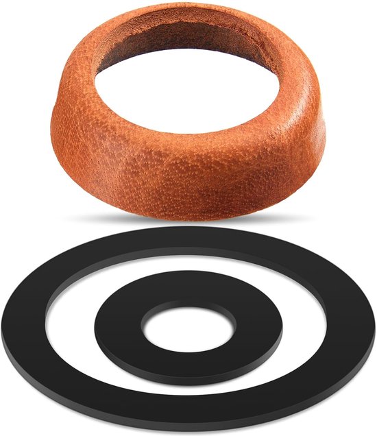 3-delige leren manchet voor zwengelpomp - afdichting en zuigermanchet voor tuinpomp, waterpompen, en handpompen