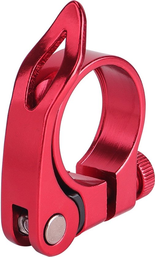 3 fietszetel klemmen 31,8mm, zadelpenklem, hoogwaardige fietszetelklem, zadelpenklem binnendiameter (rood zwart grijs)