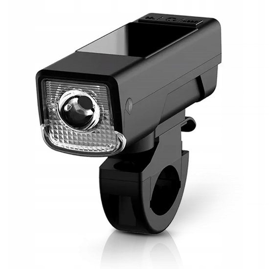 3-in-1 LED-fietslamp - 2000 mAh - Drie lichtstanden - Met afstandsbediening - Fietsclaxon met verlichting - Draadloze snelheidsmeter - Geschikt voor mountainbikes en racefietsen - Zwart