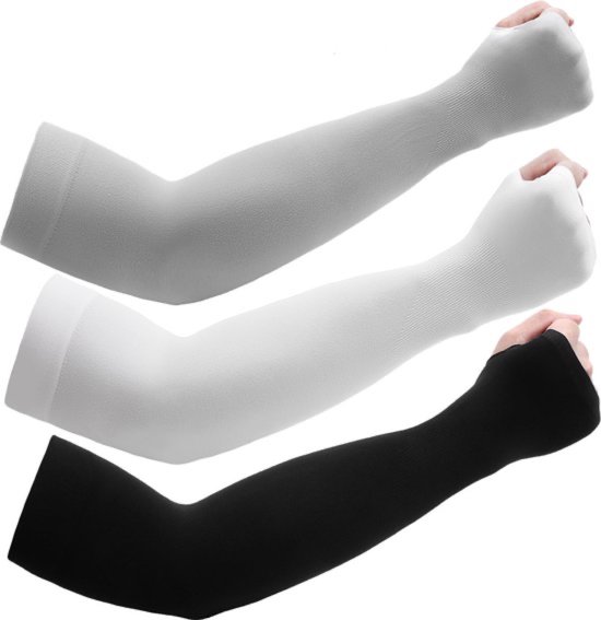 3 Paar Compressie Arm Sleeves - Heren - Armstukken Wielrenen – Hardlopen Armwarmers – UV Bescherming – One Size