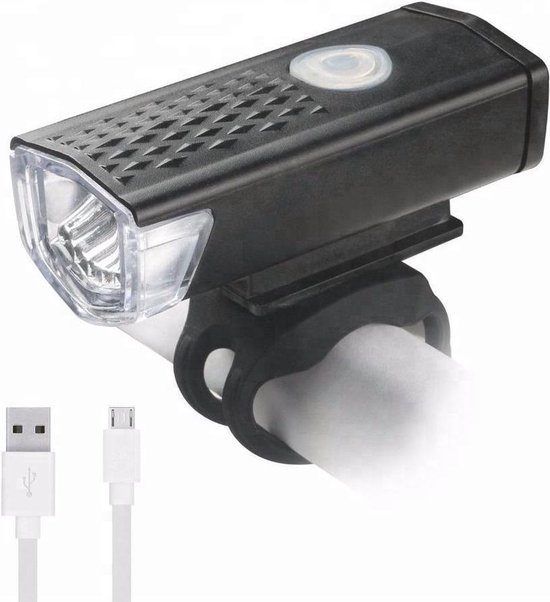 350lm Waterdichte Fietslamp – Oplaadbare Superheldere 400 Lumen Voorlamp met USB-kabel – Stijlvolle en Krachtige Fietsverlichting voor Optimale Veiligheid, Dag en Nacht fiets