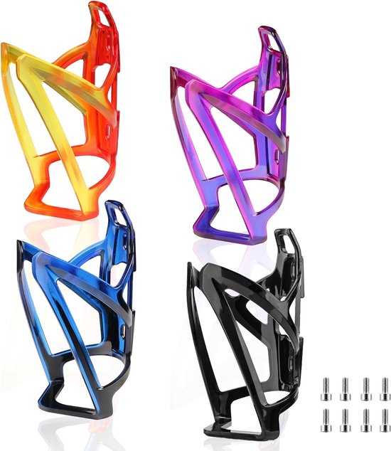 4-pack ultralichte fietswaterfleshouders, verstelbare fietsfleshouder met schroefgereedschap, universele bekerhouder geschikt voor racefietsen, mountainbikes en alle soorten fietsen.