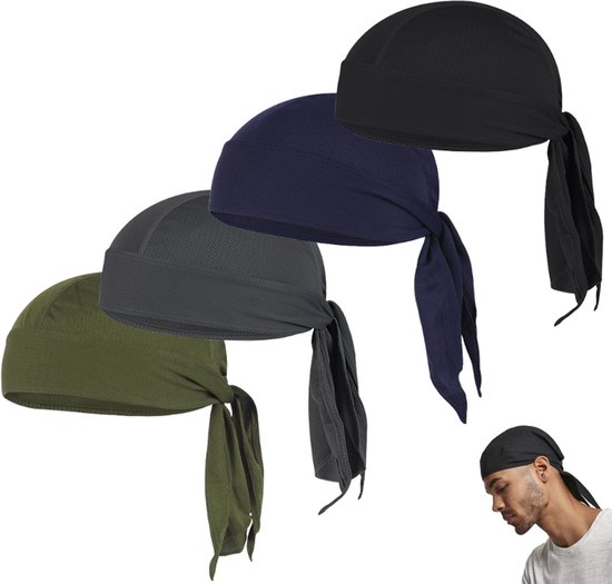 4 stuks - Hoofdband - Hoofdband sport - Koel Bandana - Ademende - Motor bandana - eenheidsmaat 48-56cm voor fitness, hardlopen en verschillende sporten