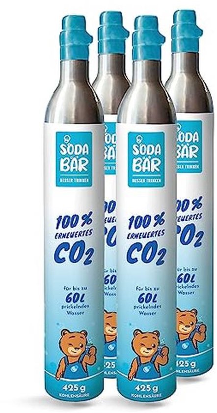 4 x CO2-cilinder voor Quooker Cube 425 g - Premium koolzuur voor thuisgebruik