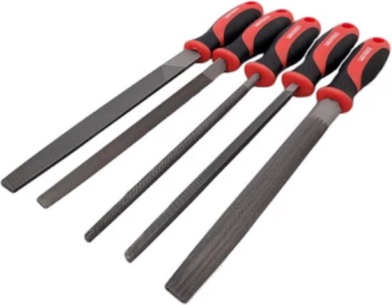 5 Delige Professionele Vijlenset 200 mm-Weber Tools-Werkplaatsvijlenset-IJzervijlen & Houtvijl van Weber Tools