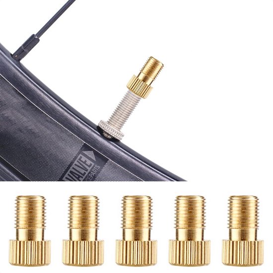 5 Stuks Fietsventiel Adapter Presta naar Schrader voor Fietsen en Compressoren