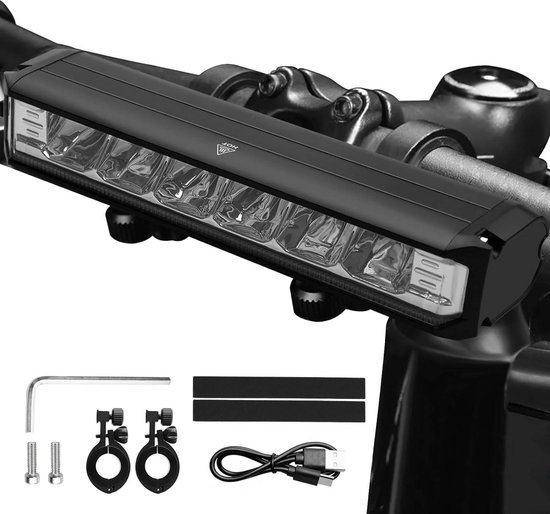 6 LED Fietslamp 1400 Lumen Voorlicht met 4000 mAh Batterij