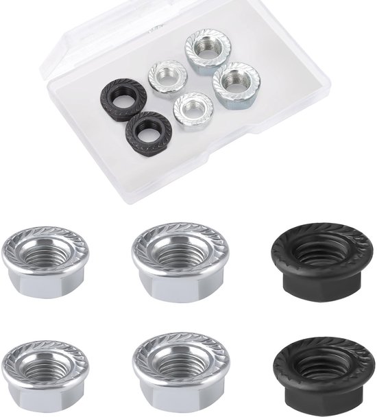 6pcs Bicycle Wheel Axle Nut, M8 M9.5 M10 Bicycle Hub Flange Axle Nut Bicycle Axle Nut Bicycle Parts for Mountain Road Commuter Bike Front and Rear Wheel Axle (3 Sizes