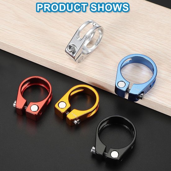 89.2mm Bicycle Saddle Clamp - Aluminium Alloy Saddle Tube Clip - Quick Release Clamp voor Mountain Bike - Road Bike - Track Bike - Folding Bike - Rood