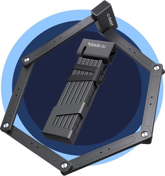 95 cm hoge veiligheid vouwslot van gehard staal - extreem veilig fietsslot veiligheidsniveau 12 - e-bike/motorfiets/bike lock van Secrethub