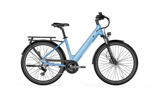 A-Spadz City Air - Elektrische Stadsfiets - Surf Blauw - 27.5 inch - Accu 486Wh (36V, 13.5Ah) - 250W (35Nm) Ananda Motor - Shimano 7 Versnellingen - Hydraulische Remmen van A-Spadz