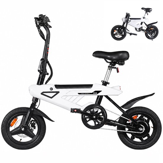 A02 Elektrische Vouwfiets - 250W Motor - 36V 6,4Ah Batterij - 15-30 km Actieradius - 14 Inch Banden - KZQ Schijfremmen voor en achter - LED-verlichting