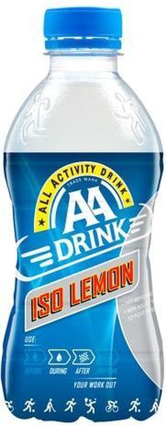 AA drink | Iso Lemon | Petfles | 24 x 33 cl - WIT