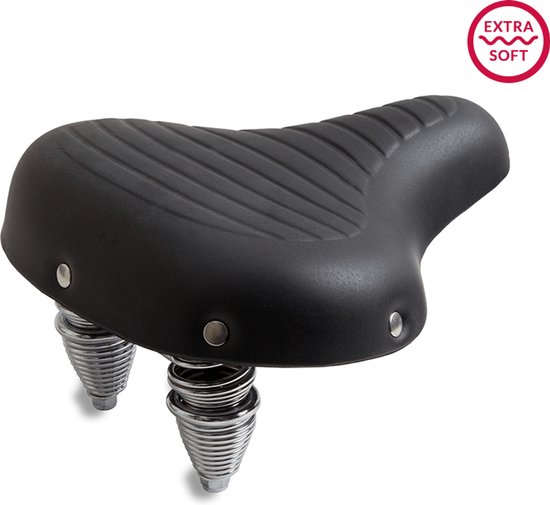 Abi Cruiser fietszadel - extra zacht - unisex - schokabsorberend - 270 x 245 mm van Merkloos