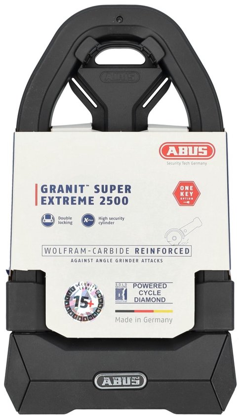 Abus 2500/165hb230+ush2500 Granit Super E U-slot Zilver van ABUS